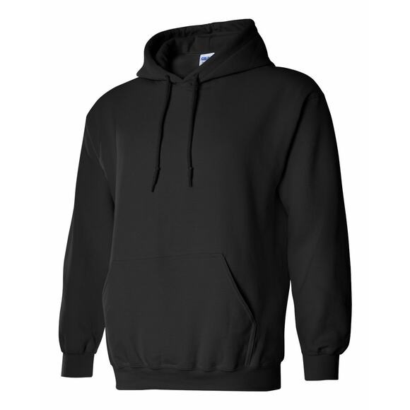 Gildan Black Heavy Blend Medium Hooded Sweatshirt Brand New 18500 - Picture 1 of 3